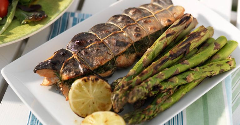 Grillad Röding med sparris