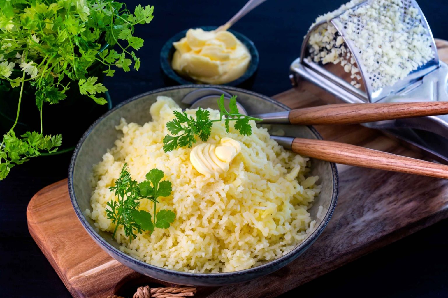 Pressad potatis med grönsaksfond