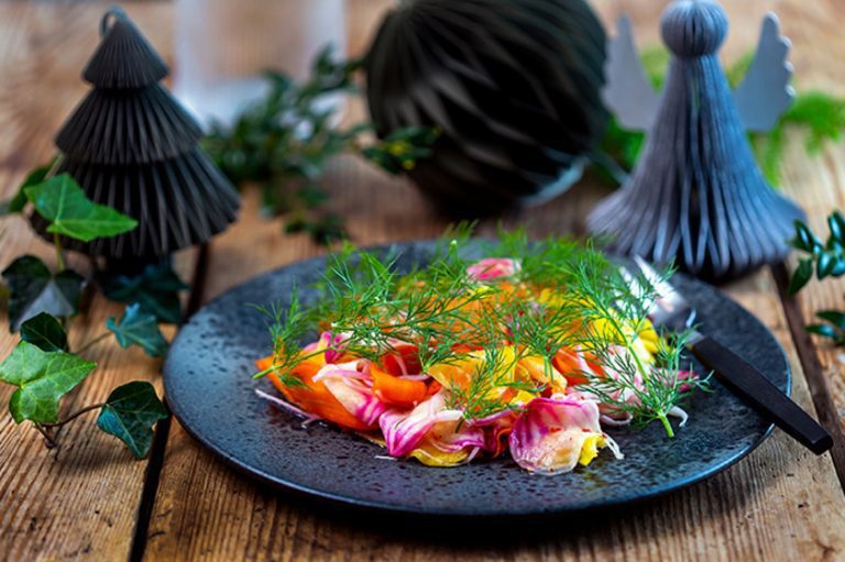 Gravade rotfrukter "Gravlax-stil"