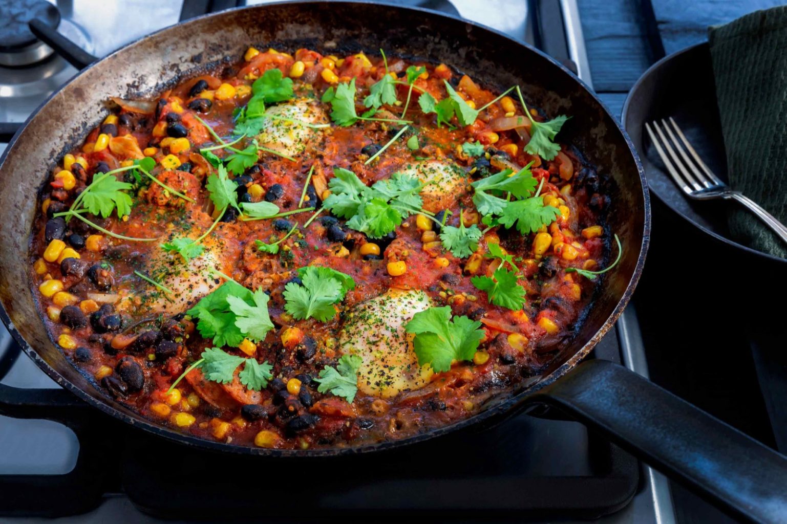 Mexikansk gryta ”huevos rancheros”
