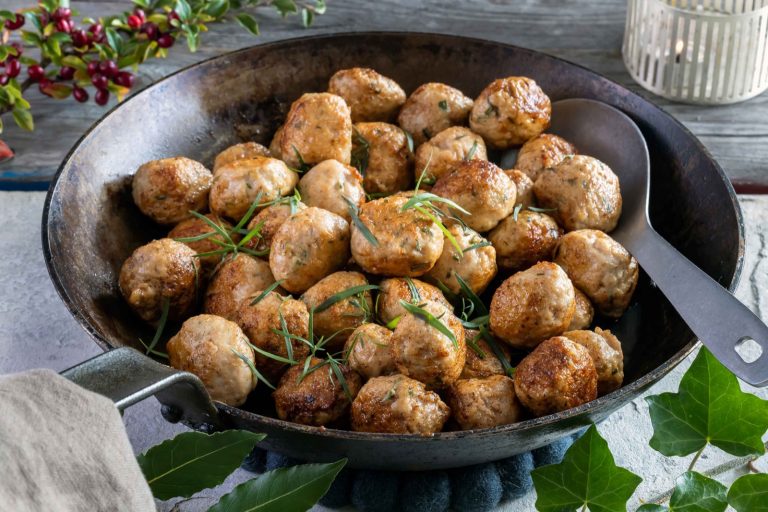 Juliga kycklingköttbullar