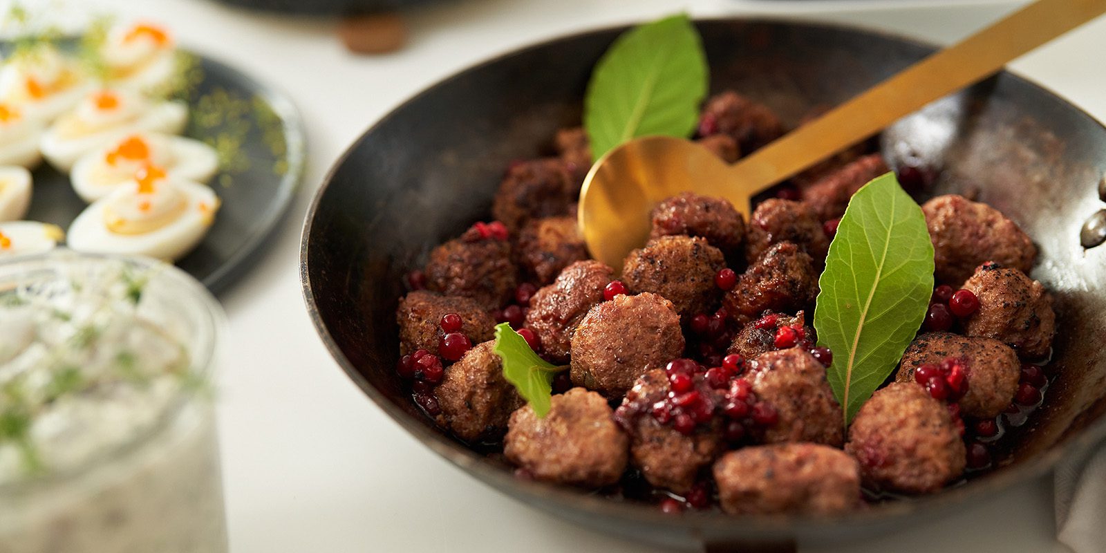 Glazerade julköttbullar