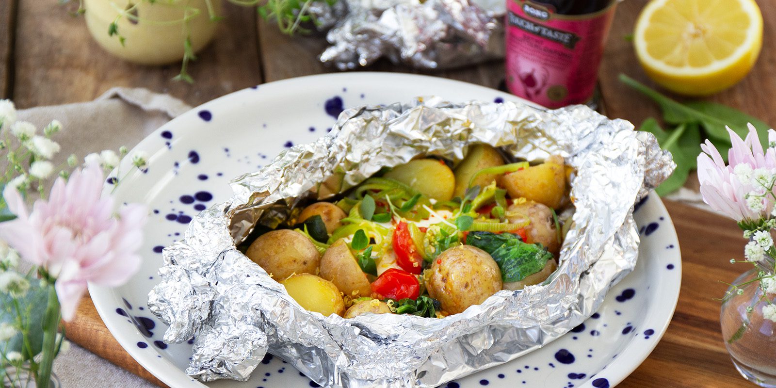 Foliepaket med fetaost och potatis